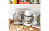 COMPACT Beautiful 3.5QT Stand Mixer by Drew Barrymore | 300W Tilt-Head Electric Mixer w/ 12 Speeds, Dough Hook & Whisk – White Icing
