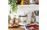 COMPACT Beautiful 3.5QT Stand Mixer by Drew Barrymore | 300W Tilt-Head Electric Mixer w/ 12 Speeds, Dough Hook & Whisk – White Icing