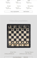 Portable Weighted Chess Set – Large Templar Pieces with Double Queens & Foldable Chessboard for Adults & Kids