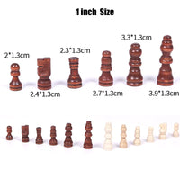 Brand New 32pcs Wooden Chess Pieces – Complete International Chess Set with Two Sizes for Chess Enthusiasts & Entertainment