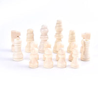 Brand New 32pcs Wooden Chess Pieces – Complete International Chess Set with Two Sizes for Chess Enthusiasts & Entertainment