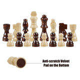 32PCS 2.2-inch High Quality Handmade Pinewood Wooden Chess Set | Intern'l Standard Figurines for Educational & Tournament Play | Pieces Only