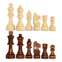 32PCS 2.2-inch High Quality Handmade Pinewood Wooden Chess Set | Intern'l Standard Figurines for Educational & Tournament Play | Pieces Only