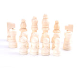 Brand New 32pcs Wooden Chess Pieces – Complete International Chess Set with Two Sizes for Chess Enthusiasts & Entertainment