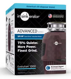 InSinkErator Evolution 1300 Garbage Disposal 3/4 HP | Advanced Series Quiet Continuous Feed w/ EZ Connect Installation