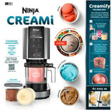 Ninja CREAMi Ice Cream Maker NC300 | 5 Programs Ice Cream, Sorbet & Milkshake Machine w/ 2 Pints – Gray