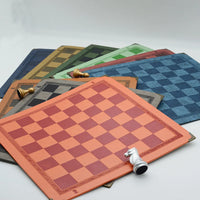 Vegan Leather Waterproof & Rollable Chess Board Rollable | Lightweight & Non Slip Chess Mat for Kids, Teens, Adults