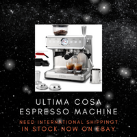 Ultima Cosa Presto Espresso Machine with Removable Milk Frother - 4 Espresso Shots, Cappuccinos, Lattes, & More