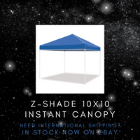 Z-Shade 10' x 10' Blast Instant Canopy | Portable Outdoor Shade Tent | UV Resistant + Water Resistant | For : Camping, Parties, Beach, Outdoor Events, Farmers Markets Etc....