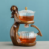 For Tea Lovers | @BuyMartian Modern Martian Semi-Automatic Kung Fu Zen Tea Maker | @TheSaucyMartian She's Like The Wind Heat-Resistant Glass Tea Tureen Teapot Decor | 6-Person Tea Set w/ Cups &