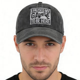 2pcs I Paused My Game To Be Here Baseball Cap,Gamer Gifts For Men and Women, Adjustable Embroidered Wash Cotton Unisex Baseball Cap