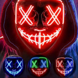 Your Fave Cosplay Merch | @BuyMartian 3-Mode LED Light Up Glow & Go Purge "Stitches" Neon Halloween Mask Costume (3 Options)