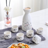 For Wine Lovers | @BuyMartianHome Ancient Style Japanese Ceramic Sake Set | Traditional Single-Cup Spirits Set