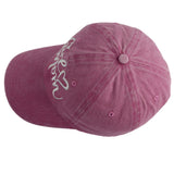 Girl Mom Hats Mothers Birthday Gifts For Women, Adjustable Embroidered Wash Pink Cotton Baseball Cap