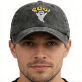 2pcs Cute Spooky BOO Cap For Women and Men, Adjustable Embroidered Wash Cotton Unisex Baseball Cap