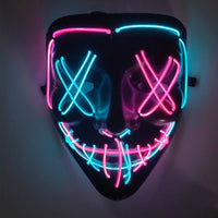 Your Fave Cosplay Merch | @BuyMartian 3-Mode LED Light Up Glow & Go Purge "Stitches" Neon Halloween Mask Costume (3 Options)