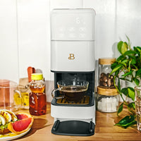 Beautiful Perfect Grind™ Space Saving Single Serve Coffee Maker | Hot & Iced, No Pods, Built-in Burr Grinder, Multiple Brew Sizes & Strengths, Programmable, Matte Finish