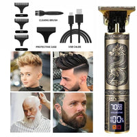 @BuyMartianTravel | Professional Cordless Hair Clipper Everyday / Travel Set for Men – Retro Metal Body, Precision Blades & LED Display