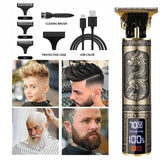 @BuyMartianTravel | Professional Cordless Hair Clipper Everyday / Travel Set for Men – Retro Metal Body, Precision Blades & LED Display