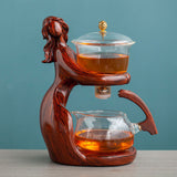 For Tea Lovers | @BuyMartian Modern Martian Semi-Automatic Kung Fu Zen Tea Maker | @TheSaucyMartian She's Like The Wind Heat-Resistant Glass Tea Tureen Teapot Decor | 6-Person Tea Set w/ Cups &