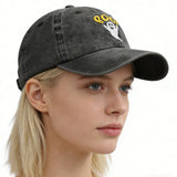 2pcs Cute Spooky BOO Cap For Women and Men, Adjustable Embroidered Wash Cotton Unisex Baseball Cap