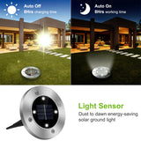 @MaxGardenGalax | 4-Pack Solar Ground Lights for Pathway, Lawn, Patio, Deck, and Driveway, Waterproof In-Ground Outdoor LED Landscape Lights