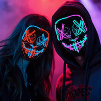 Your Fave Cosplay Merch | @BuyMartian 3-Mode LED Light Up Glow & Go Purge "Stitches" Neon Halloween Mask Costume (3 Options)