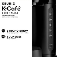Keurig K-Café Essentials:  Single Serve K-Cup Pod Coffee Maker Elevate Your Coffee Experience