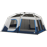 Ozark Trail 10-Person Instant Cabin Tent with LED Lighted Poles - Easy Setup, Spacious