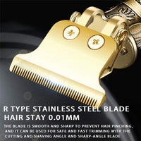 @BuyMartianTravel | Professional Cordless Hair Clipper Everyday / Travel Set for Men – Retro Metal Body, Precision Blades & LED Display