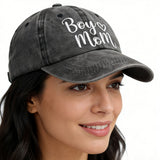 Boy Mom Hat For Women, Mother's Day Birthday Mama Gifts, Adjustable Embroidered Wash Cotton Baseball Cap