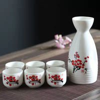 For Wine Lovers | @BuyMartianHome Ancient Style Japanese Ceramic Sake Set | Traditional Single-Cup Spirits Set