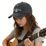2pcs Guitar Accessories Baseball Cap Guitar Hat Gifts For Women Men, Adjustable Embroidered Wash Cotton Unisex Baseball Cap