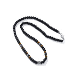 @BuyMartianJewelry | Men's Volcanic Rock Texture Black Matte Ethnic Style Necklace | Gift For Men