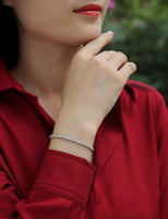 @BuyMartianJewelry | Starlight Mosan-Style Diamond Bracelet – S925 Sterling Silver Tennis Bracelet | Luxury Fashion Jewelry