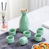 For Wine Lovers | @BuyMartianHome Ancient Style Japanese Ceramic Sake Set | Traditional Single-Cup Spirits Set