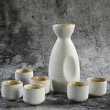 For Wine Lovers | @BuyMartianHome Ancient Style Japanese Ceramic Sake Set | Traditional Single-Cup Spirits Set