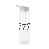 Your Fave Travel Merch | 777 Angel Number "Divine Completion" Shatter-Resistant BPA-Free Water Bottle + Straw (Biodegradeable)