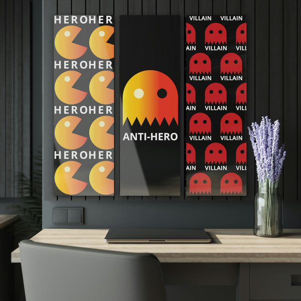 Stages of A Hero Water-Resistant Acrylic Triptych (Installation Screws Included)