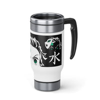 Buy Martian Merch ™ | Anime Inspired :  Tan - Ish Stainless Steel Travel Mug w/ Handle, 14oz (Black)