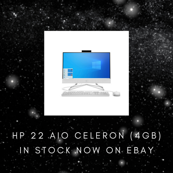 NEW IN BOX | HP 22 AIO Celeron 4GB/256GB Desktop All-In-One (Black Monitor)