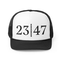 Your Fave Travel Merch | 23|47 Angel Number "Clear Intention" Trucker Cap (Adjustable + Breathable Mesh Back)