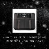 NEW IN BOX | NINJA FOODI 6-IN-1 Dualzone Technology XL 10 QT 2-Basket Air Fryer (Gray)