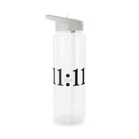 Your Fave Travel Merch | 11:11 Angel Number "Spiritual Awakening" Shatter-Resistant BPA-Free Water Bottle + Straw (Biodegradeable)