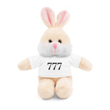 Your Fave Travel Merch | 777 Angel Number Travel Plushie w/ White Tee (Various Animals To Choose From)
