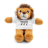 Your Fave Travel Merch | 777 Angel Number Travel Plushie w/ White Tee (Various Animals To Choose From)