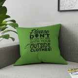 Soft Broadcloth Display Art | A Side : Outside Clothes | B Side : Gothalina (Lime Green)