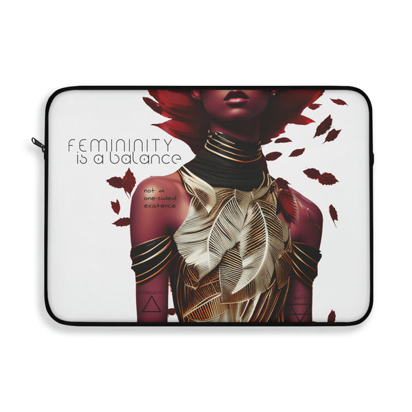 Buy Martian Merch ™ | "Femininity Is A Balance..." Laptop Sleeve (Rojo)