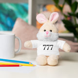 Your Fave Travel Merch | 777 Angel Number Travel Plushie w/ White Tee (Various Animals To Choose From)