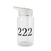 Your Fave Travel Merch | 222 Angel Number "Hope" Shatter-Resistant BPA-Free Water Bottle + Straw (Biodegradeable)